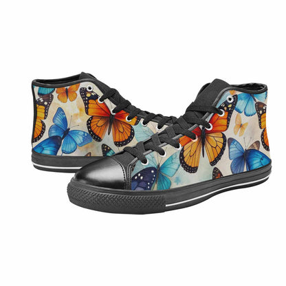 MEN'S Butterfly Wing High Top Canvas Vivid Custom Shoes