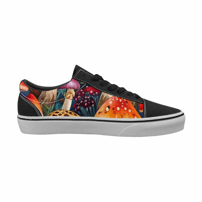 WOMEN'S Mushrooms Lace-Up Canvas Melting Art Custom Sneakers