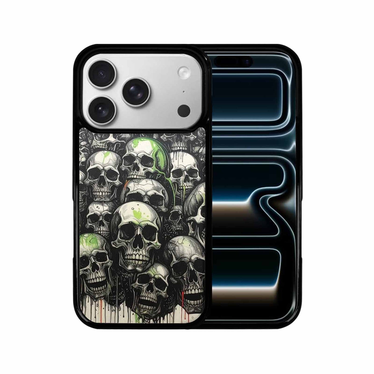 iPhone 17 Pro Case — Rainbow From Skulls Mouth Black Gothic, Custom Art Phone Cover