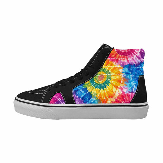 WOMEN'S Tie Dye Swirl High Top Canvas Y2K Custom Sneakers