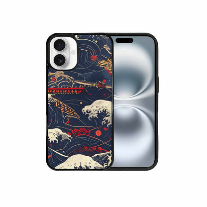 iPhone 16 Plus Case — Samurai Art Repeat Pattern, Customized Protective Case