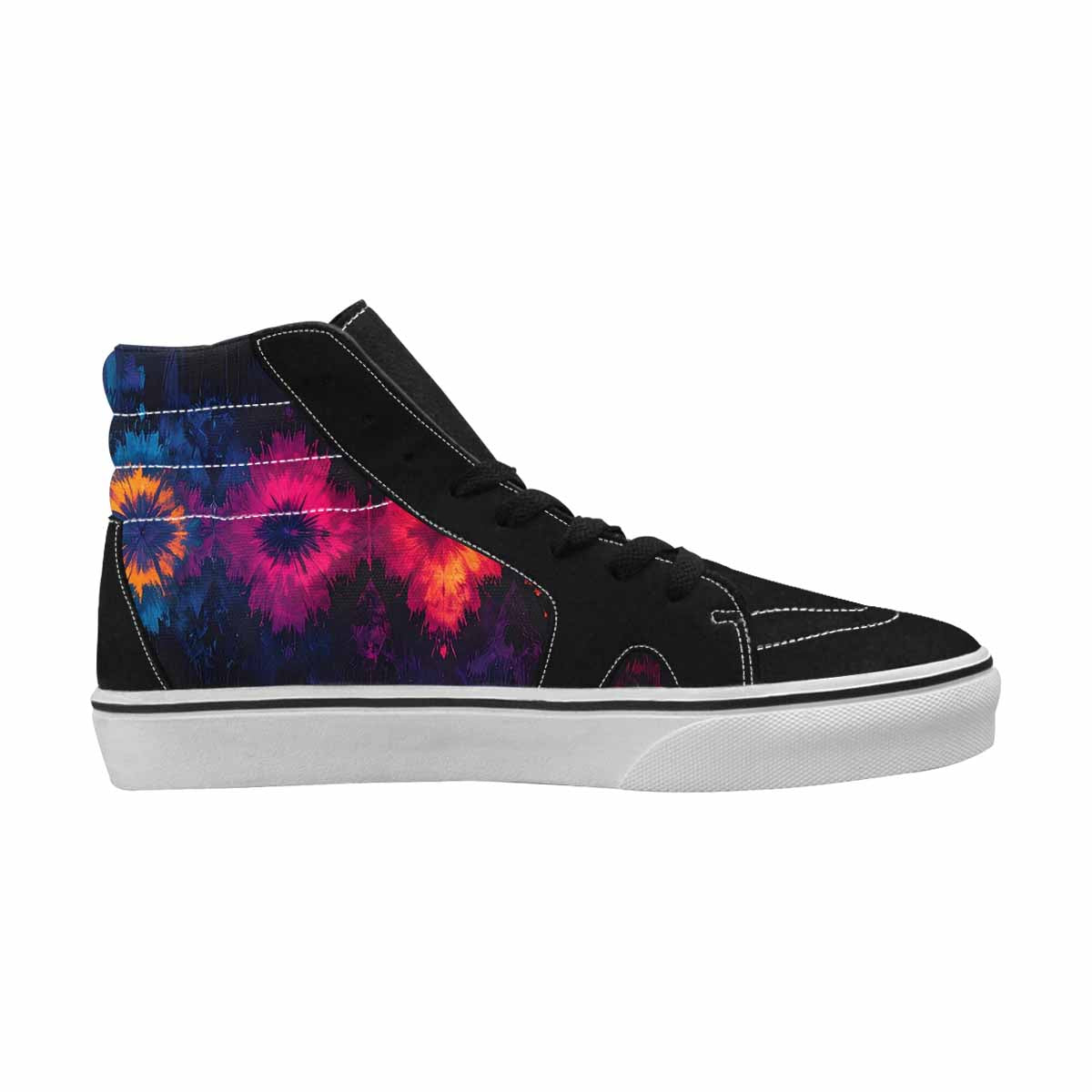 WOMEN'S Tie Dye Dark High Top Canvas Cottagecore Sneakers