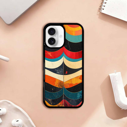 iPhone 17 Case — Retro Wave Scallop Stripe Small Retro, Unique Phone Case Design