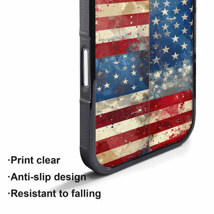 iPhone 17 Pro Max Case — Small American Flag Stars Galaxy Space, Personalized Phone Case