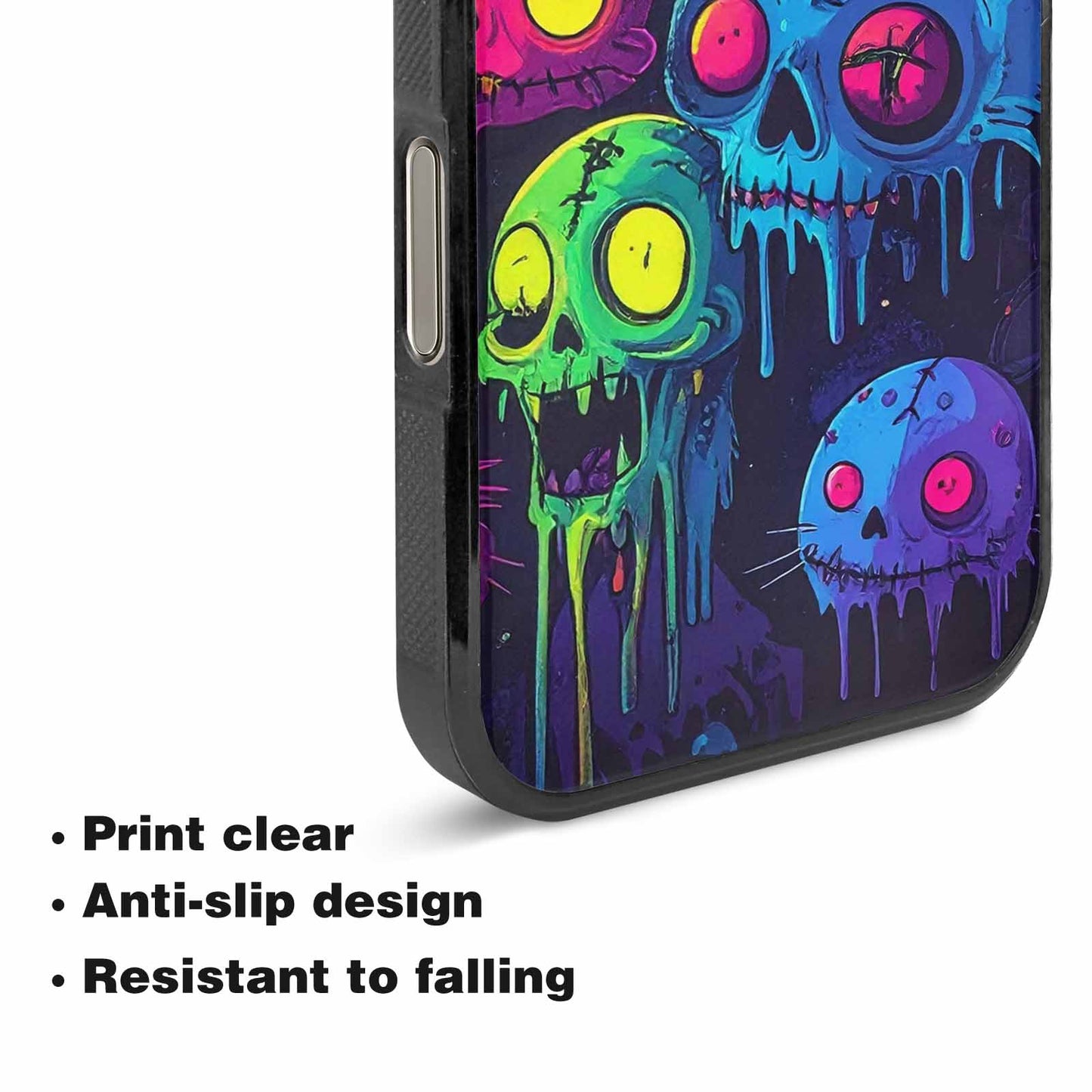 iPhone 16 Pro Case — Mixed Toxic Glow Creature Pattern Hundreds, Custom Made Phone Cover