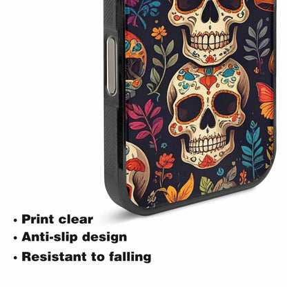 iPhone 16 Pro Case — Mushrooms And Skulls, Custom Made Phone Cover