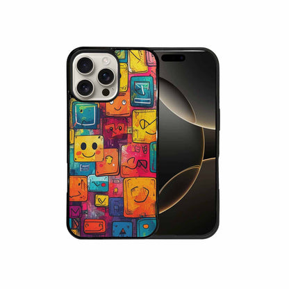 iPhone 16 Pro Max Case — Hand Drawn Icon Doodle Pattern Hundreds, Original Design Phone Case