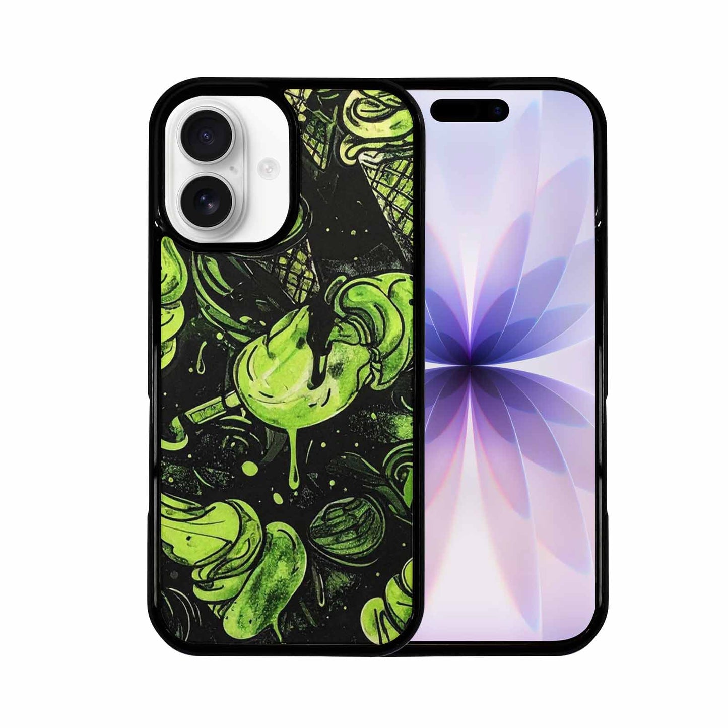 iPhone 17 Case — Ice Cream Motif Black Original Art, Original Design Phone Case