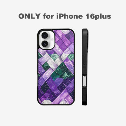 iPhone 16 Plus Case — Genderqueer Flag Color Theme Small Rainbow, Personalized Phone Case