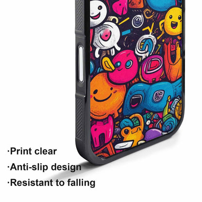 iPhone 17 Air Case — Hand Drawn Icon Doodle Pattern Original, Personalized Phone Case