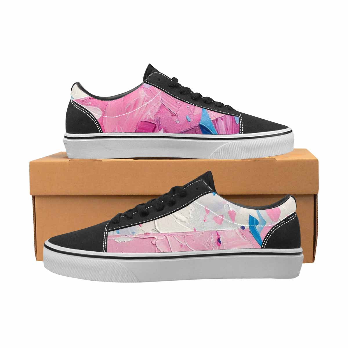 WOMEN'S Transgender Pride Flag Lace-Up Canvas Y2K Custom Shoes