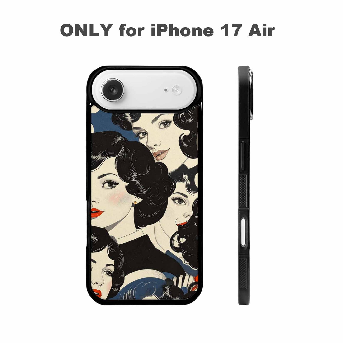 iPhone 17 Air Case — Seamless Repeating Pattern Of Overlapping Retro, Custom Art Phone Cover