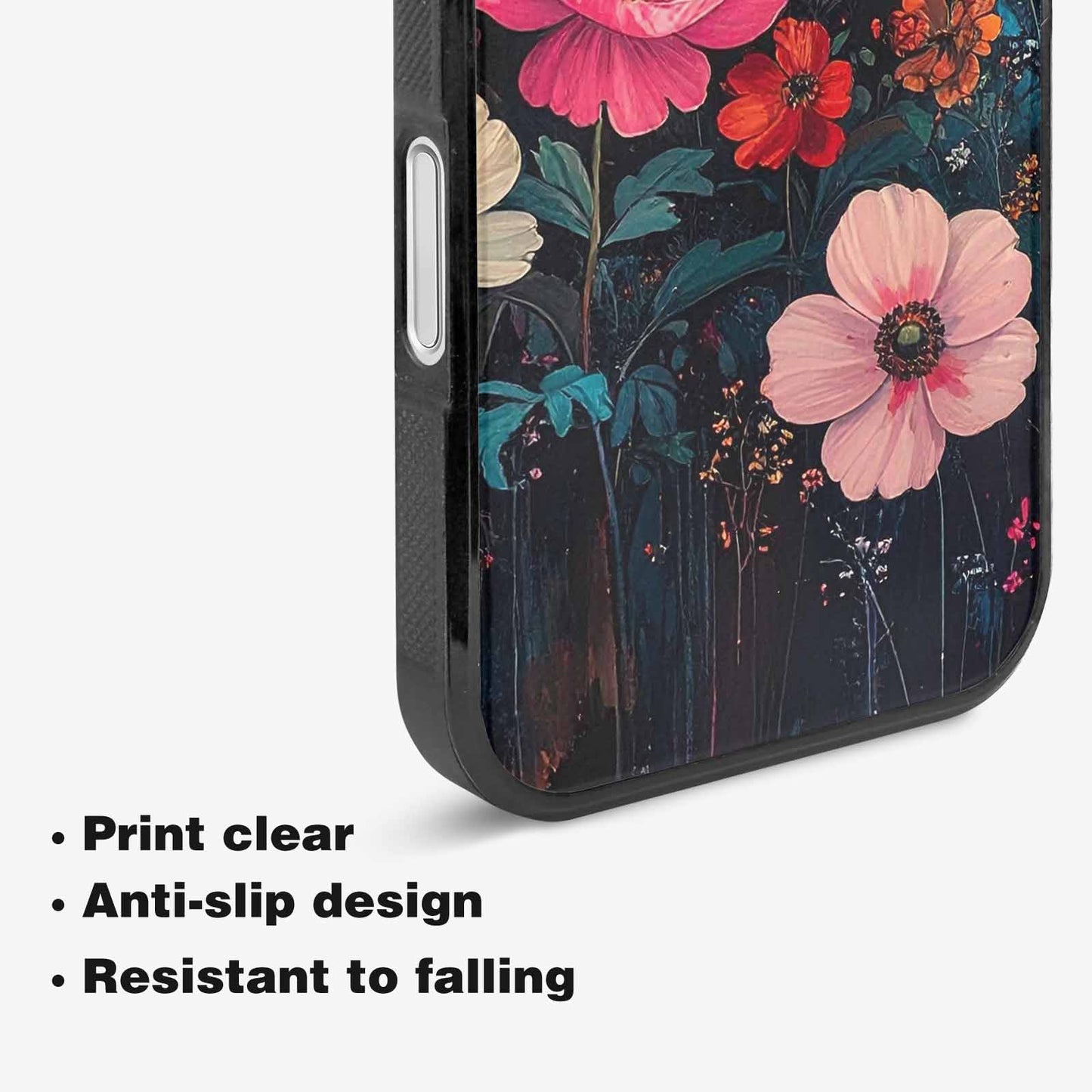 iPhone 16 Plus Case — Shadowy Glitch Floral Pattern Hundreds Of, Custom Art Phone Cover