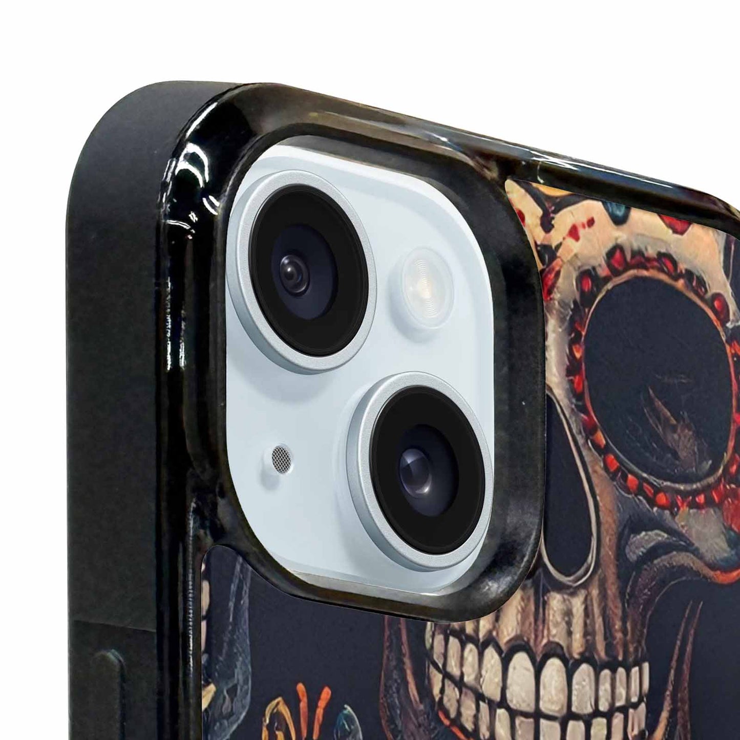 iPhone 15 Plus Case — Skull Waves, Custom Designed Case Cover