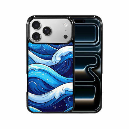 iPhone 17 Pro Max Case — Glossy Winter Wave Cartoon Cute, Unique Phone Case Design