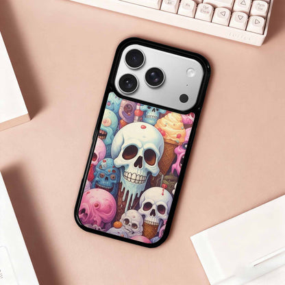 iPhone 17 Pro Case — Ice Cream Monsters Skullsmelti Gothic Skulls, Customized Protective Case
