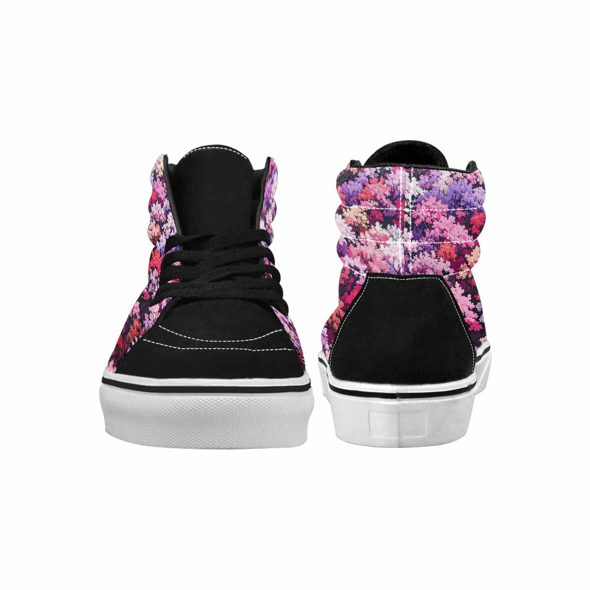 MEN'S Cherry Blossom Branch Cherry High Top Canvas Vibrant Chaos Sneakers