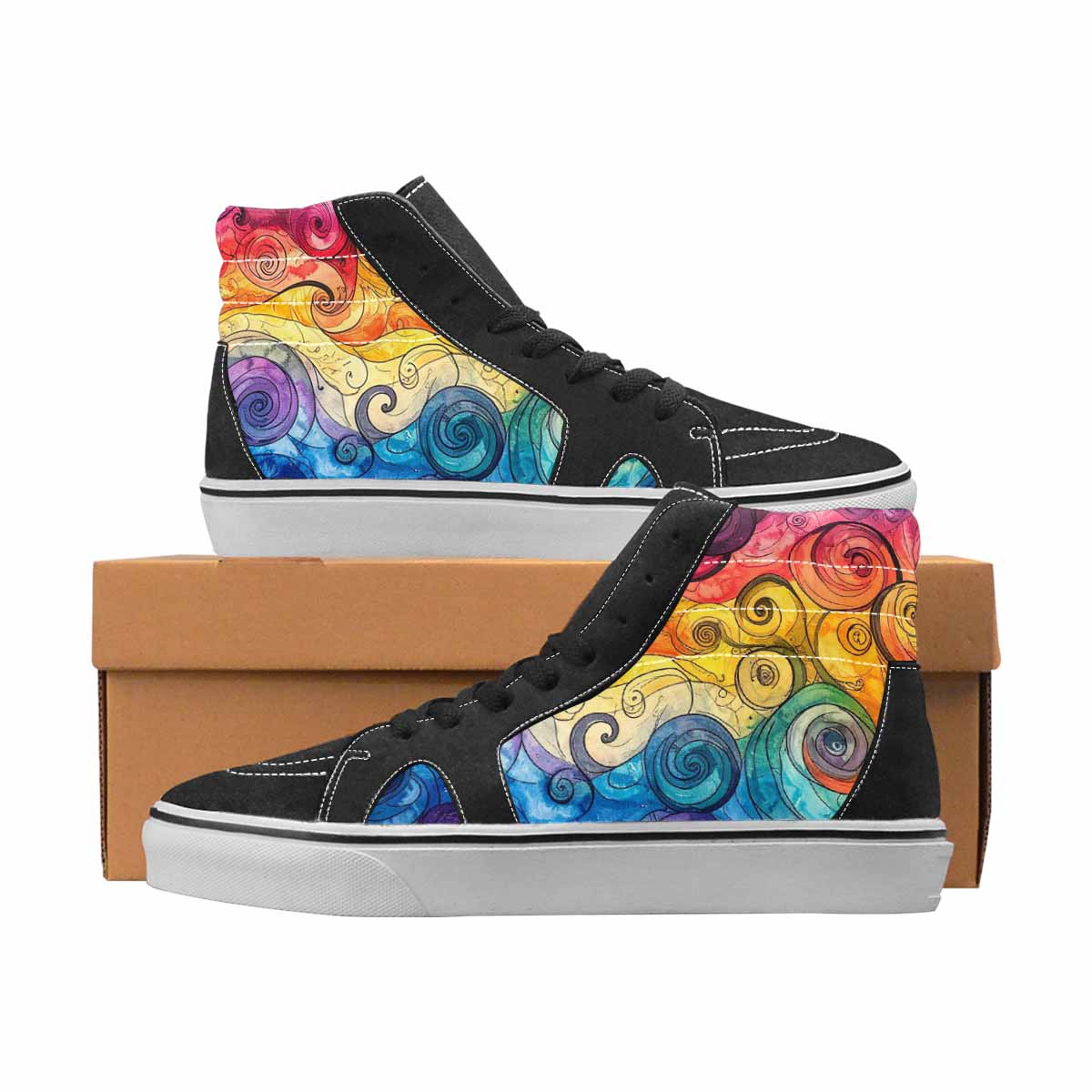 WOMEN'S Tie Dye High Top Canvas Made To Order Dreamcore Limited Edition Sneakers