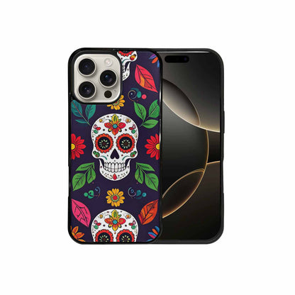 iPhone 16 Pro Max Case — Sunflowers And Skulls, Custom Made Phone Cover