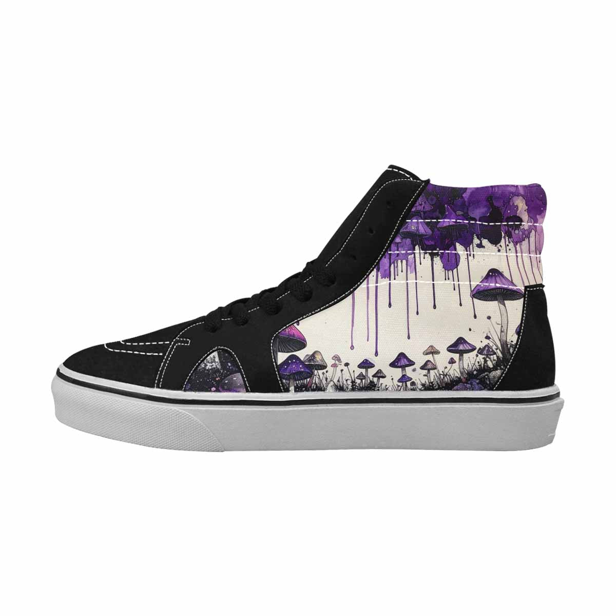 MEN'S Rainbow Drip Mushrooms High Top Canvas Dreamlike Custom Shoes