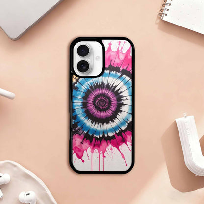 iPhone 17 Case — Tie Dye Swirls Black Tie Dye, Custom Designed Case Cover