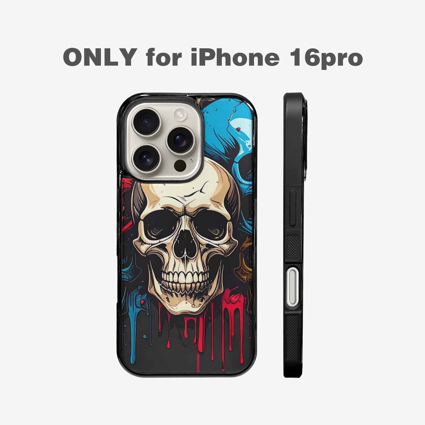 iPhone 16 Pro Case — Many Of Skulls Collage Overlapping Art, Customized Protective Case