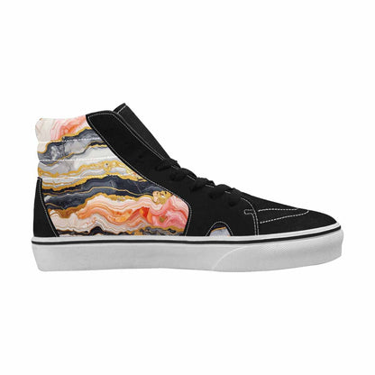 MEN'S Marble Vein High Top Canvas Grunge Custom Shoes