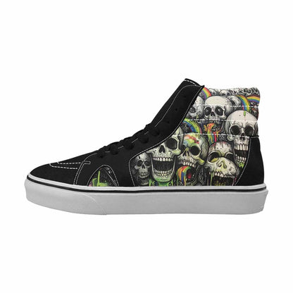 MEN'S Rainbow From Skull S High Top Canvas Kaleidoscope Custom Sneakers