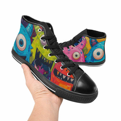 MEN'S Goofy Cartoon Monster High Top Canvas Cottagecore Sneakers