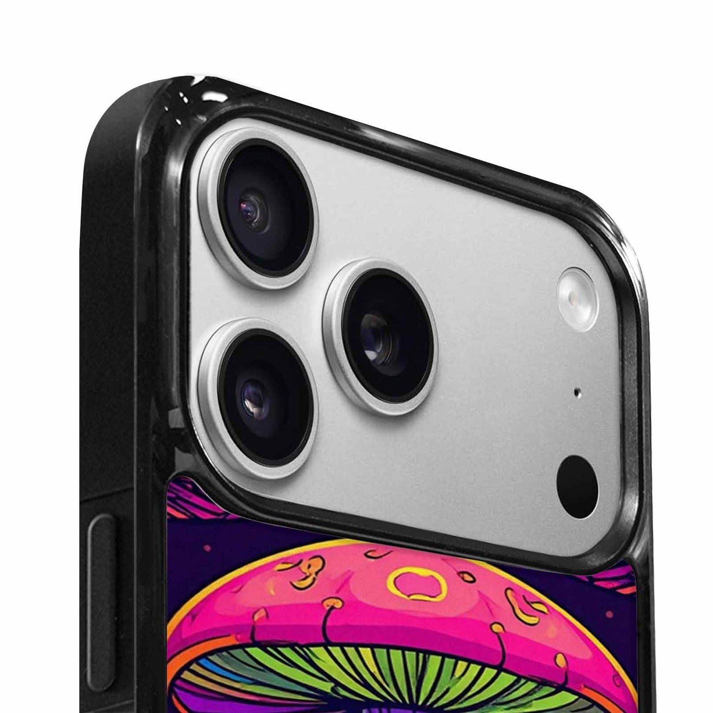 iPhone 17 Pro Case — Psychedelic Mushroom Cartoon Pattern Cartoon Cute, Custom Made Phone Cover