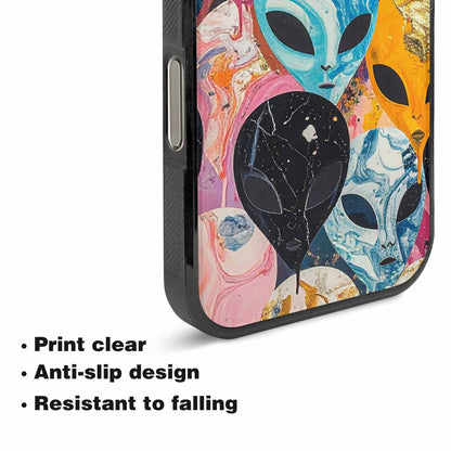 iPhone 16 Pro Case — Aliens Marblealiens Pattern Doe, Original Design Phone Case