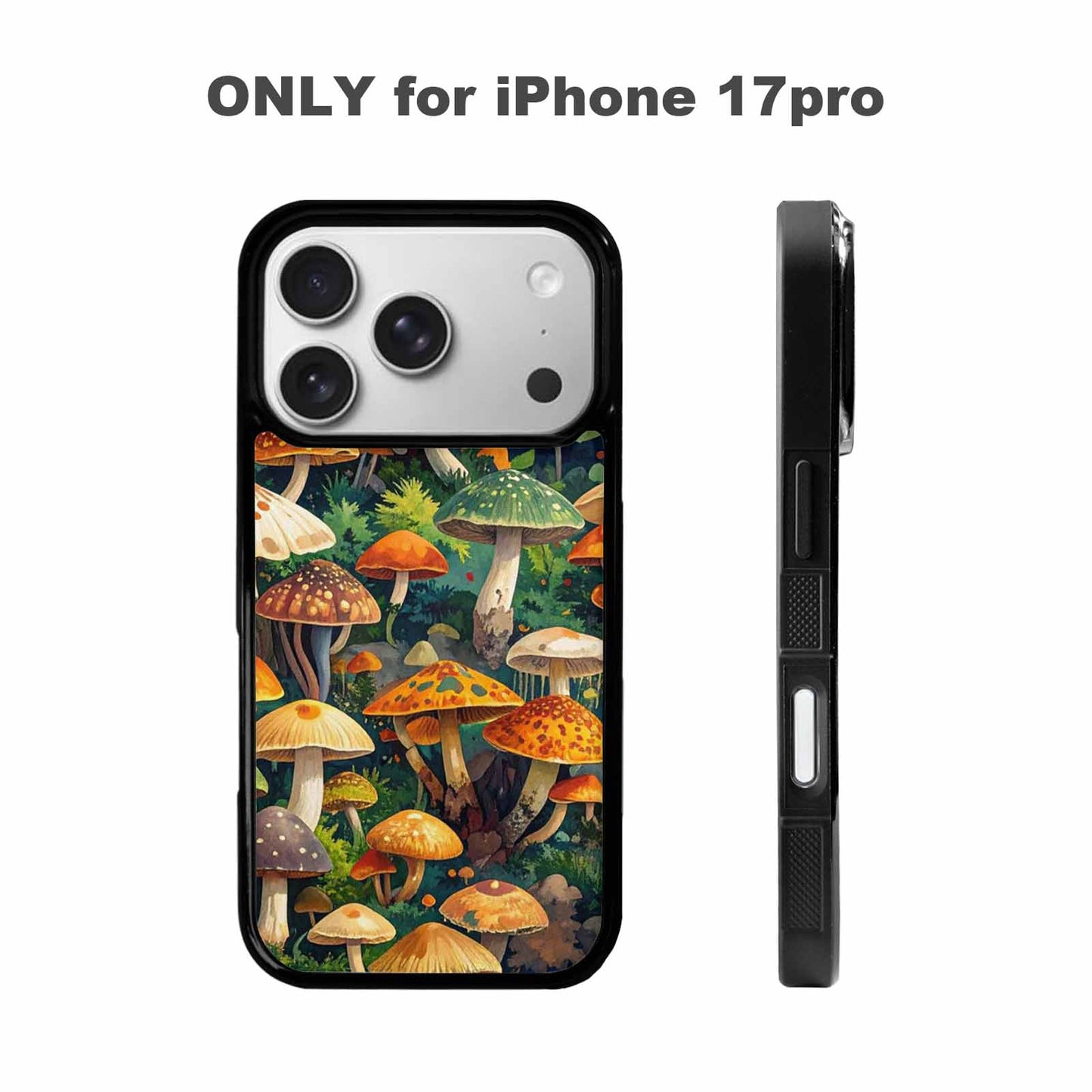 iPhone 17 Pro Case — Mushrooms Camomushrooms Patter Yvr Camo, Custom Art Phone Cover