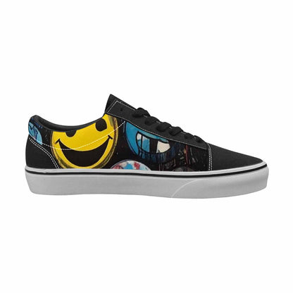 WOMEN'S Melting Moon Smiley Lace-Up Canvas Dreamlike Shoes