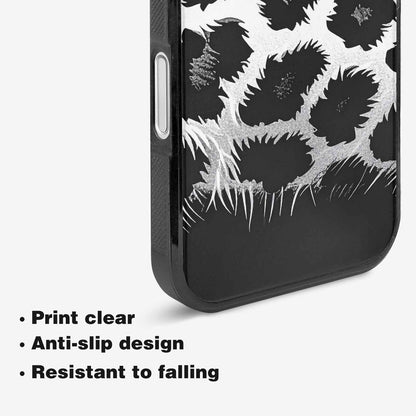 iPhone 16 Case — Leopard Print Black And White Style, Customized Protective Case