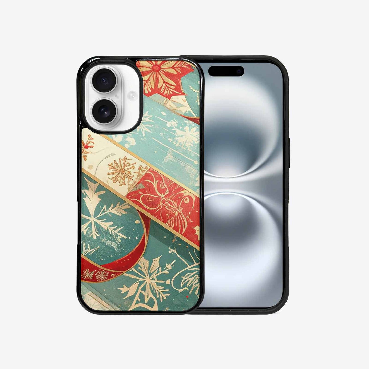 iPhone 16 Case — Christmas Wrapping Paper Pattern Art Wallpaper, Original Design Phone Case