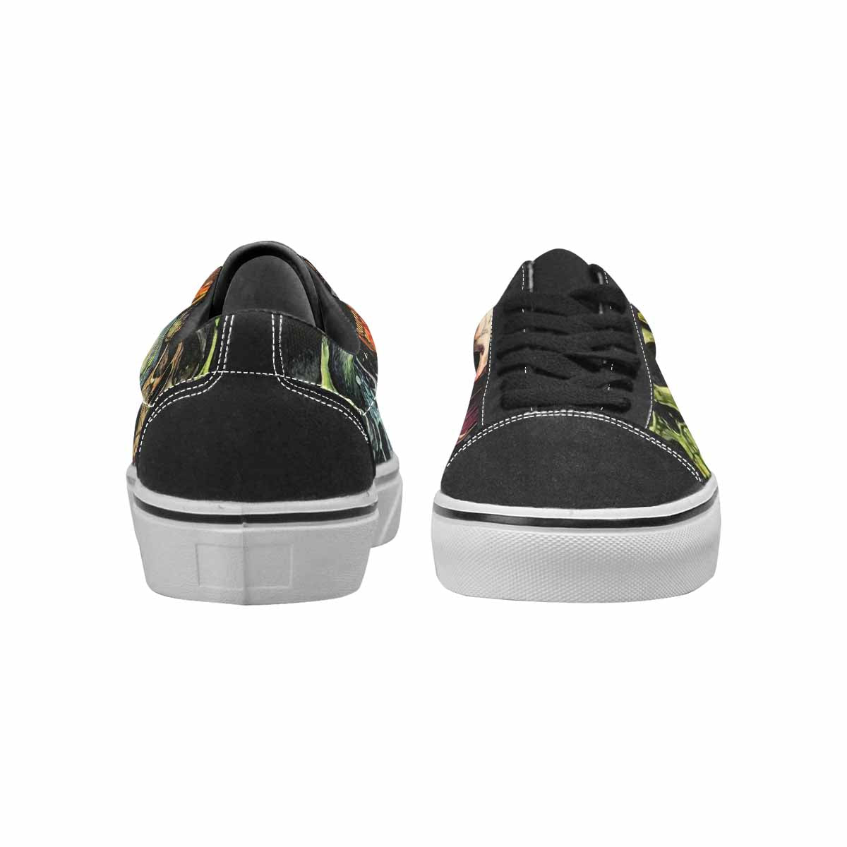 WOMEN'S Rainbow From Skull S Lace-Up Canvas Surreal Shoes