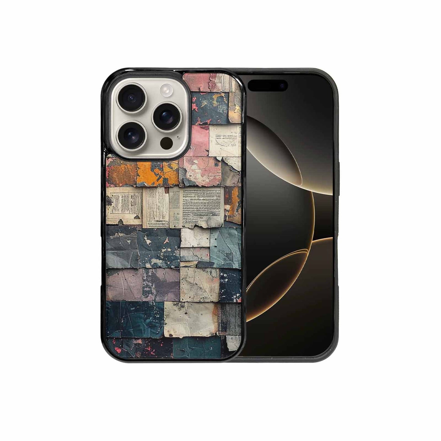 iPhone 16 Pro Case — Distressed Grunge Texture Pattern Hundreds Of, Custom Art Phone Cover
