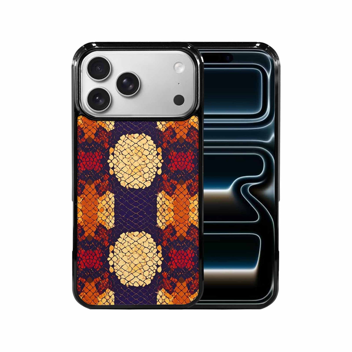 iPhone 17 Pro Max Case — Snake Print Dark Seamless Animal Print, Customized Protective Case