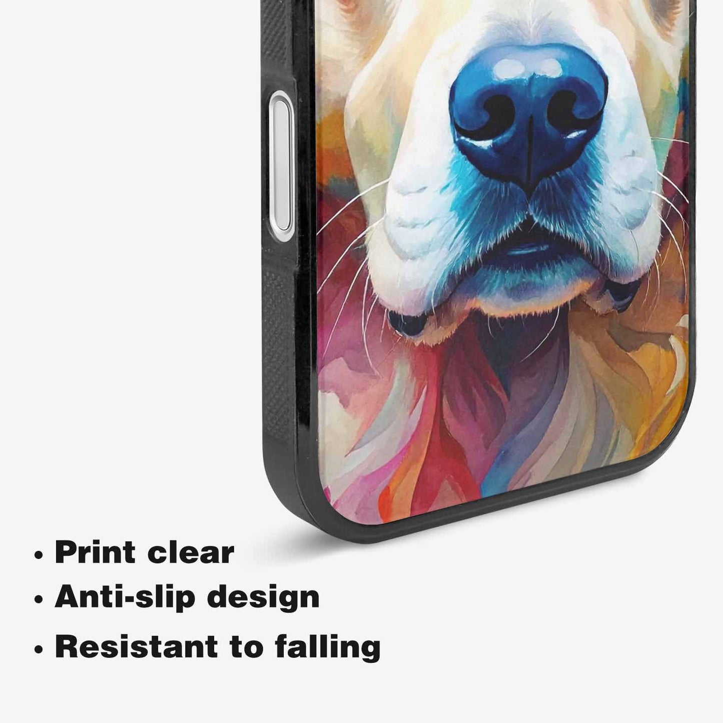 iPhone 16 Case — Golden Retriever Watercolor Art Pattern Personalized, Custom Print Case Cover