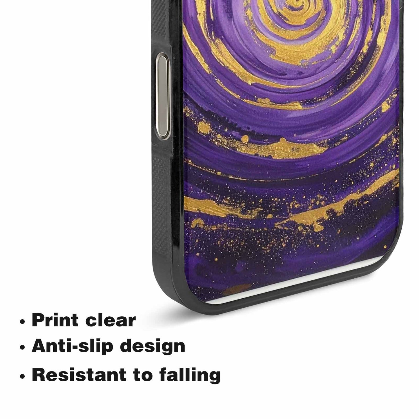 iPhone 16 Pro Max Case — Swirling Brushstroke Starry Night Texture Blended, Custom Print Case Cover