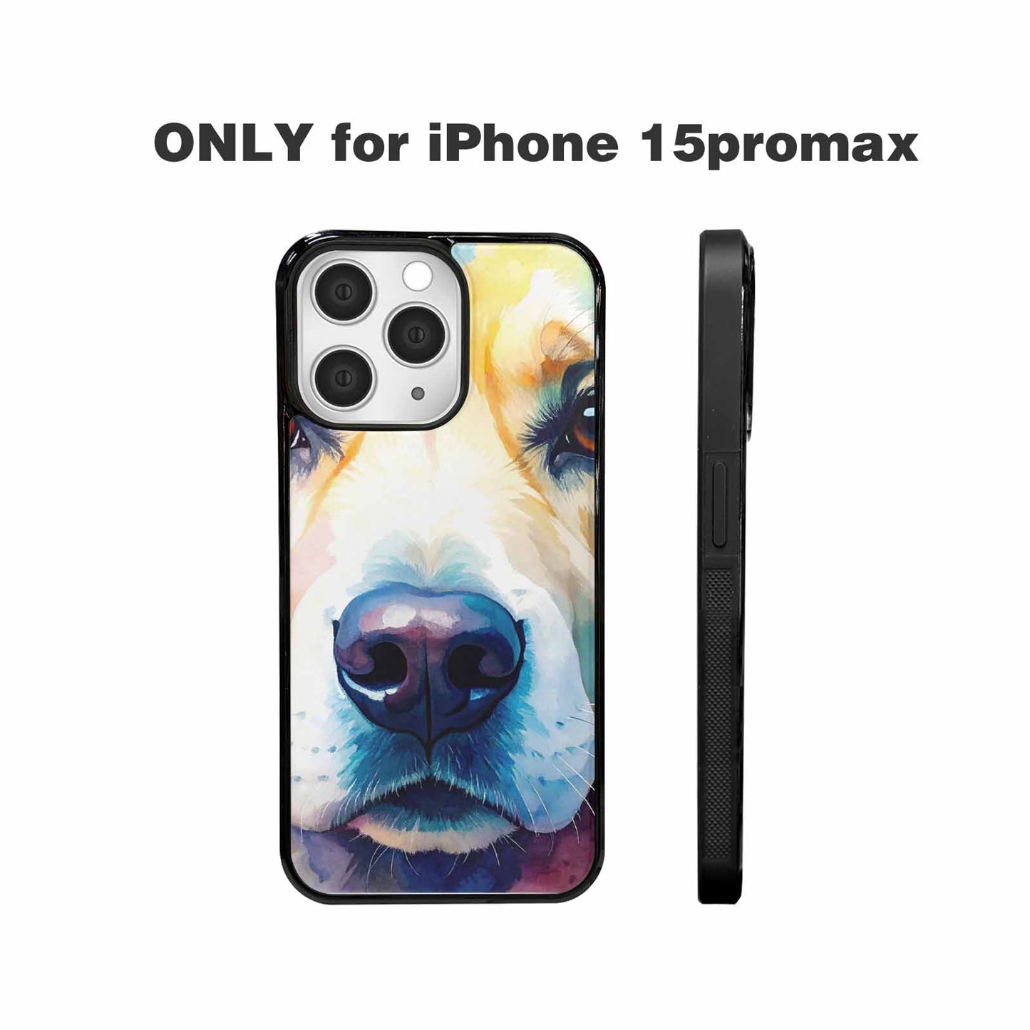 iPhone 15 Pro Max Case — Golden Retriever Watercolor Art Pattern, Custom Made Phone Cover