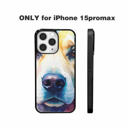iPhone 15 Pro Max Case — Golden Retriever Watercolor Art Pattern, Custom Made Phone Cover