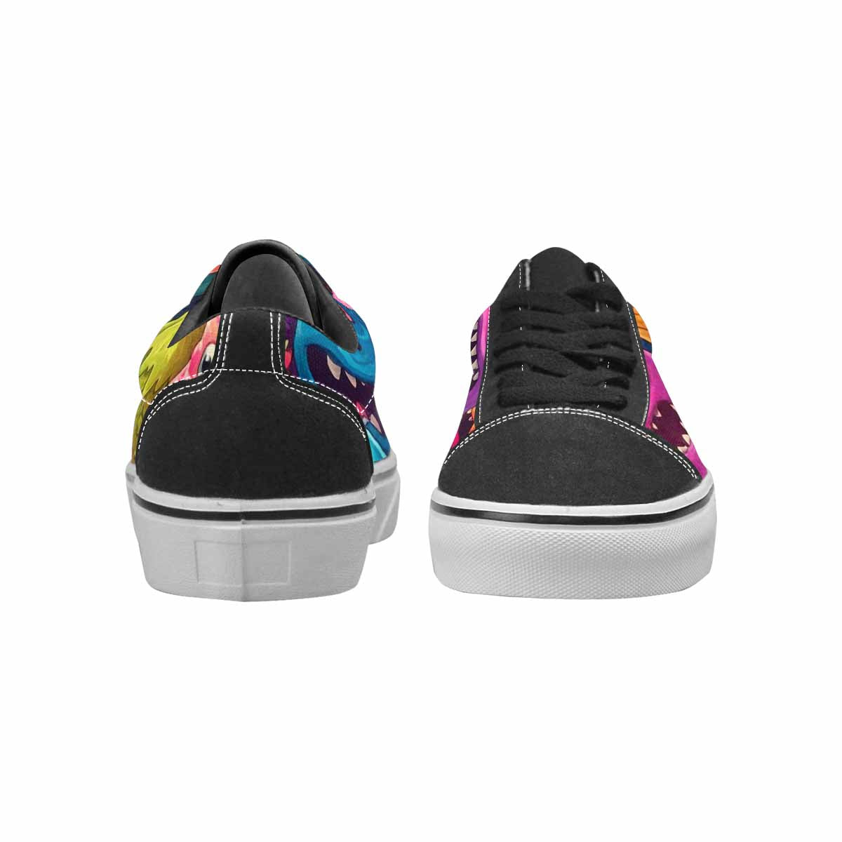 WOMEN'S Melting Ice Cream Monster Lace-Up Canvas Aesthetic Custom Shoes