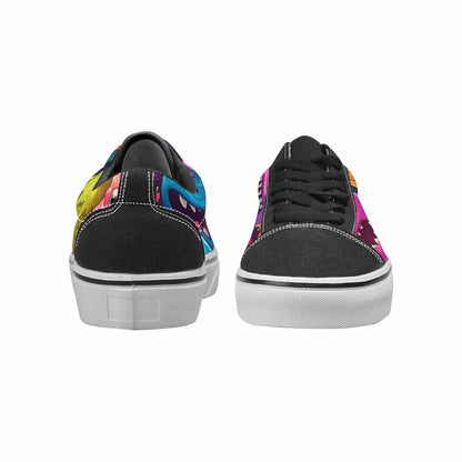 WOMEN'S Melting Ice Cream Monster Lace-Up Canvas Aesthetic Custom Shoes