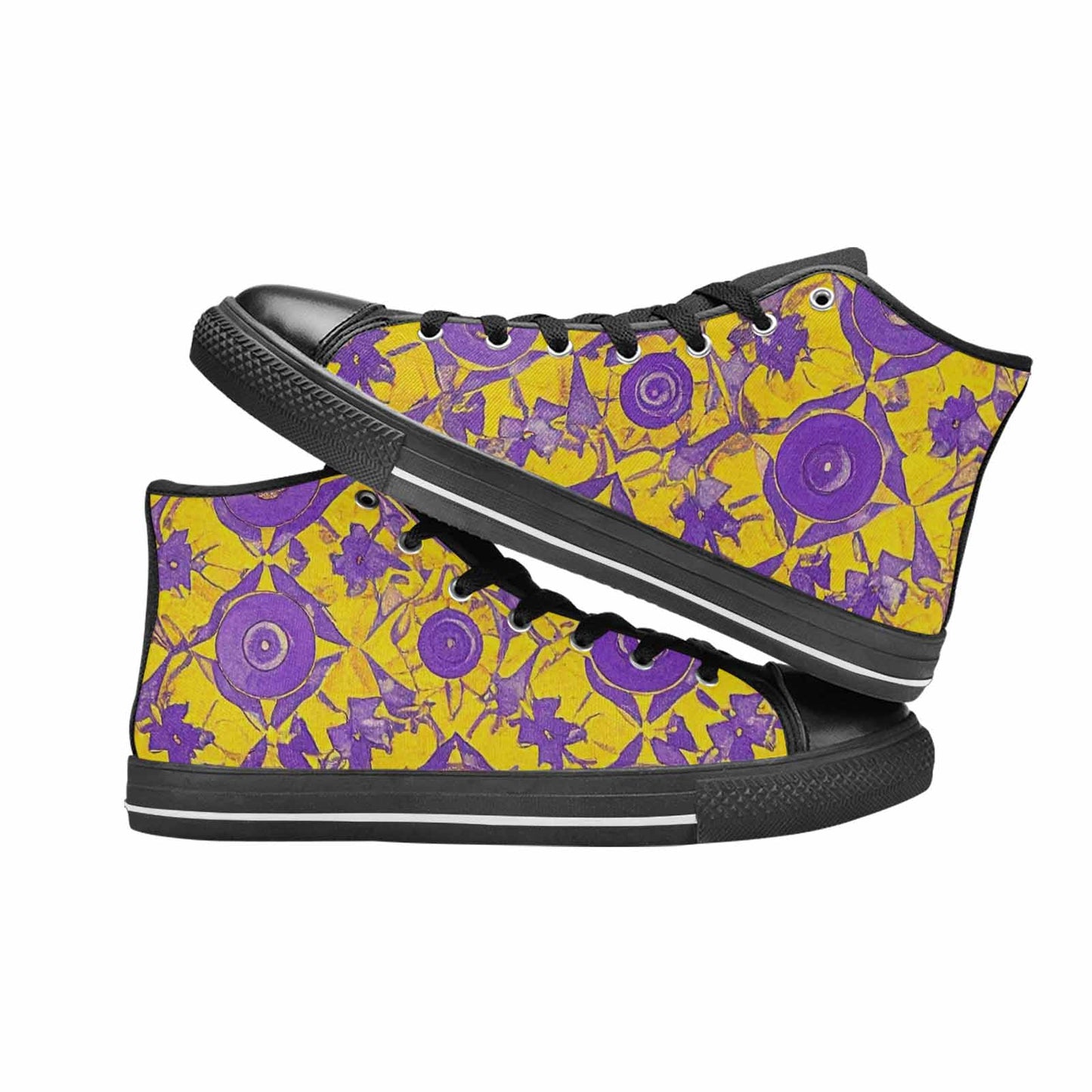 MEN'S Intersex Flag Color High Top Canvas Dark Academia Shoes