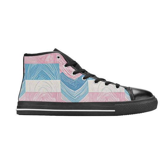 MEN'S Transgender Flag Color High Top Canvas Y2K Custom Sneakers
