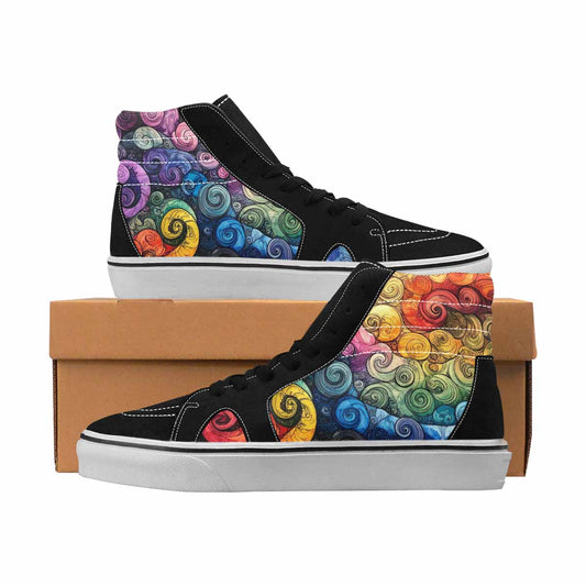 MEN'S Tie Dye High Top Canvas Streetwear Aesthetic All Over Print Shoes