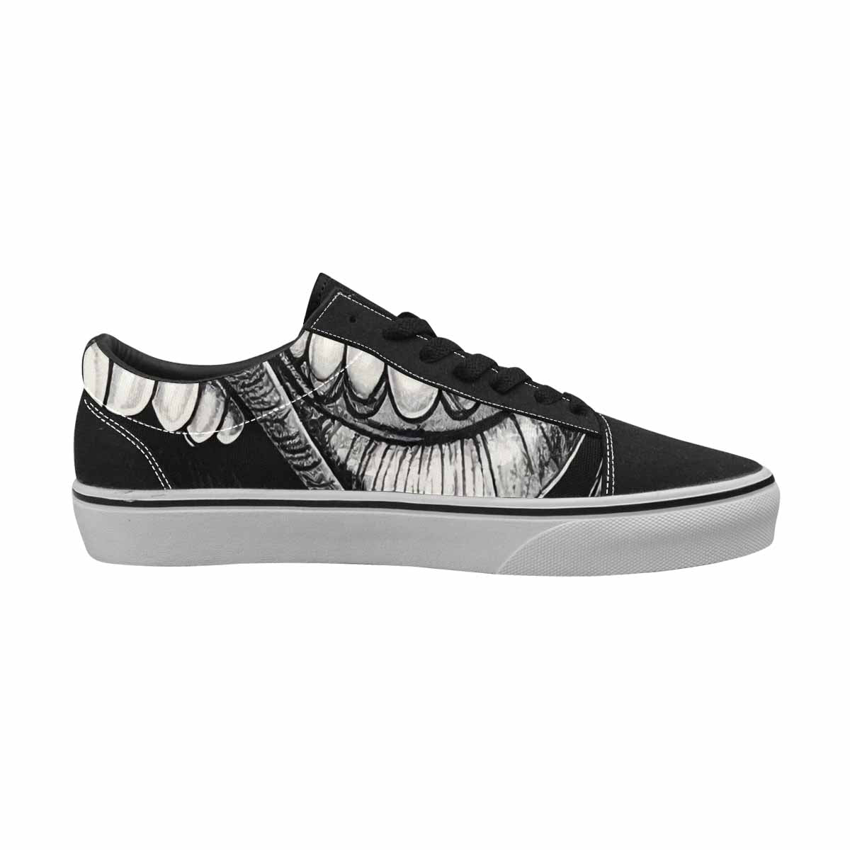 MEN'S Googly Cartoon Mouths Canvas Lace-Up Dreamcore Custom Shoes