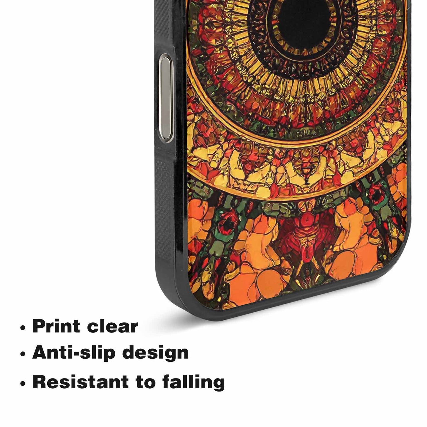 iPhone 16 Pro Max Case — Mandala Lions Art Seamless Pattern Vibrant, Custom Printed Phone Case
