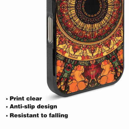 iPhone 16 Pro Max Case — Mandala Lions Art Seamless Pattern Vibrant, Custom Printed Phone Case